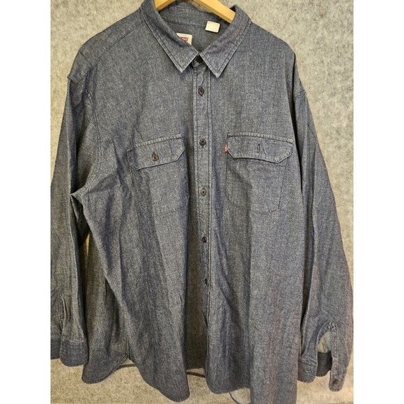 Levi's Denim Shirt Men's 2XL Relaxed Blue Cotton Western‎ Cowboy Worker - Picture 1 of 10